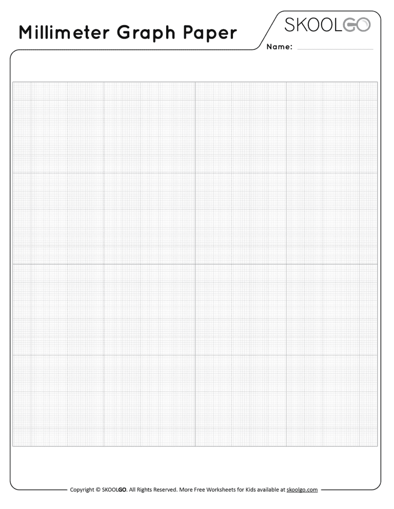 Millimeter Graph Paper Free worksheet by SKOOLGO