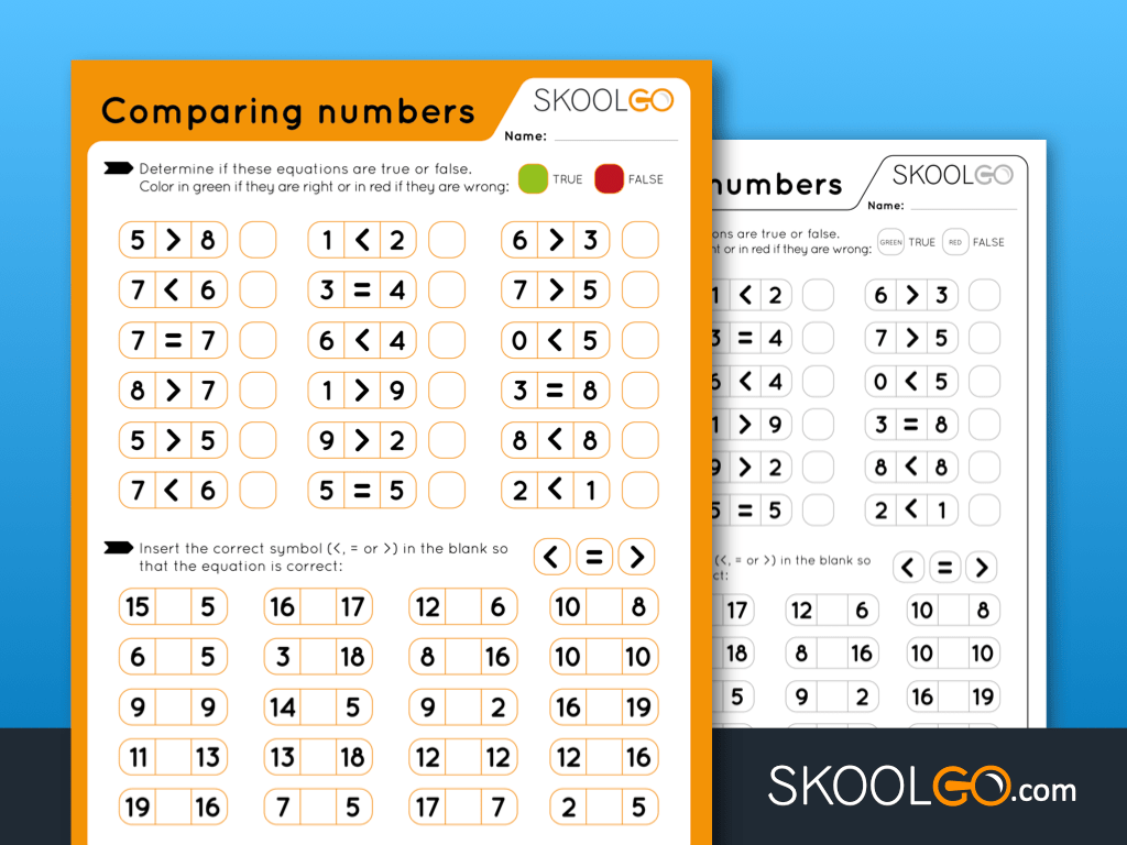 Comparing Numbers SKOOLGO