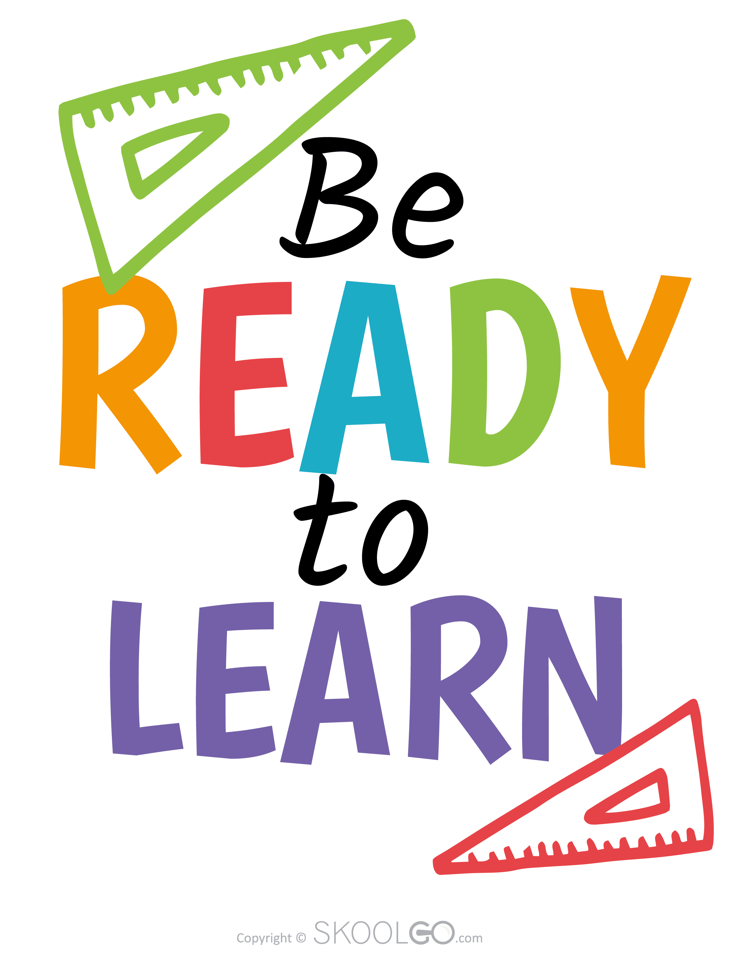 Be Ready To Learn Free Classroom Poster SKOOLGO