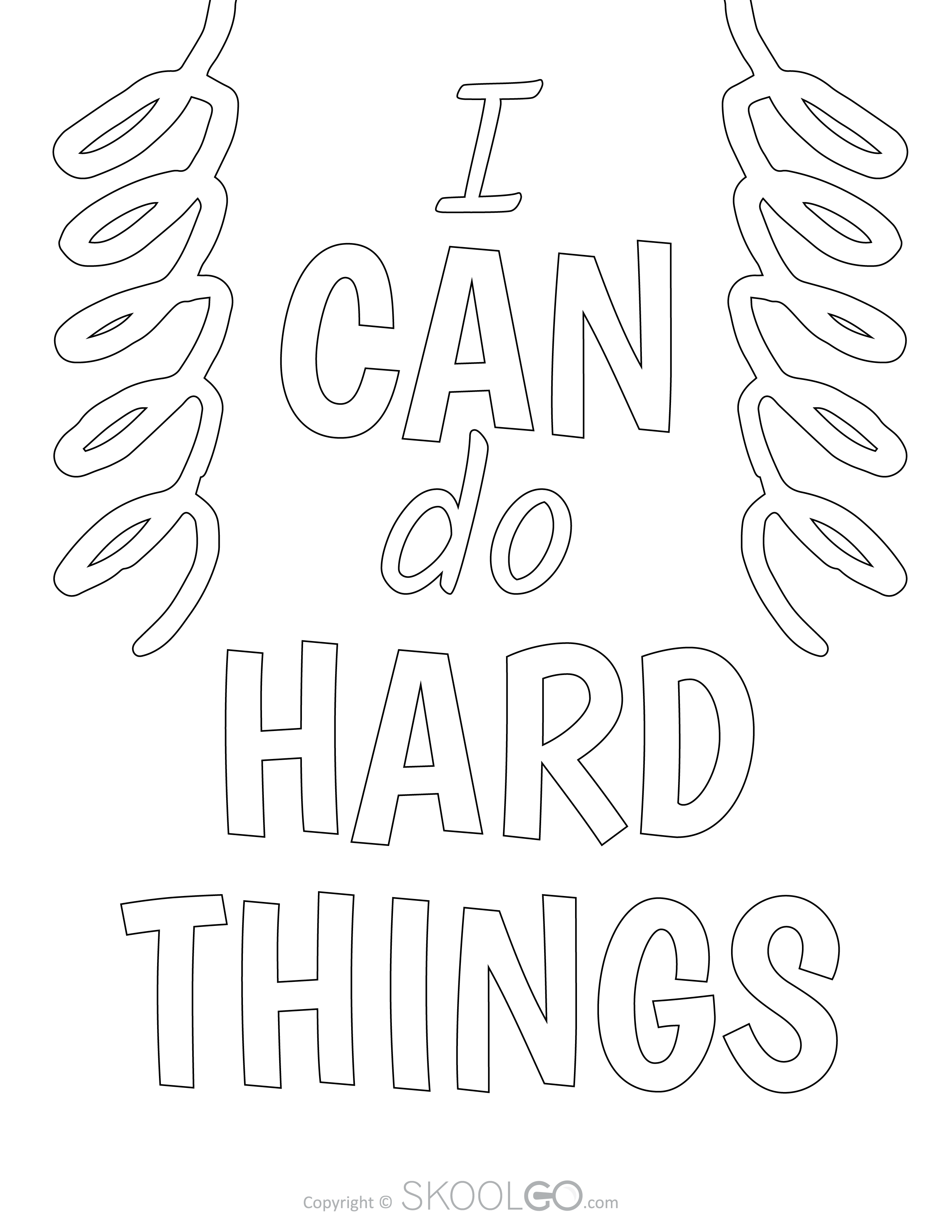 I Can Do Hard Things Free Classroom Poster SKOOLGO