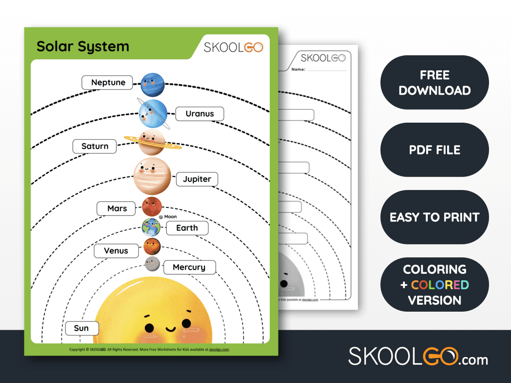 Solar System Scale Worksheet