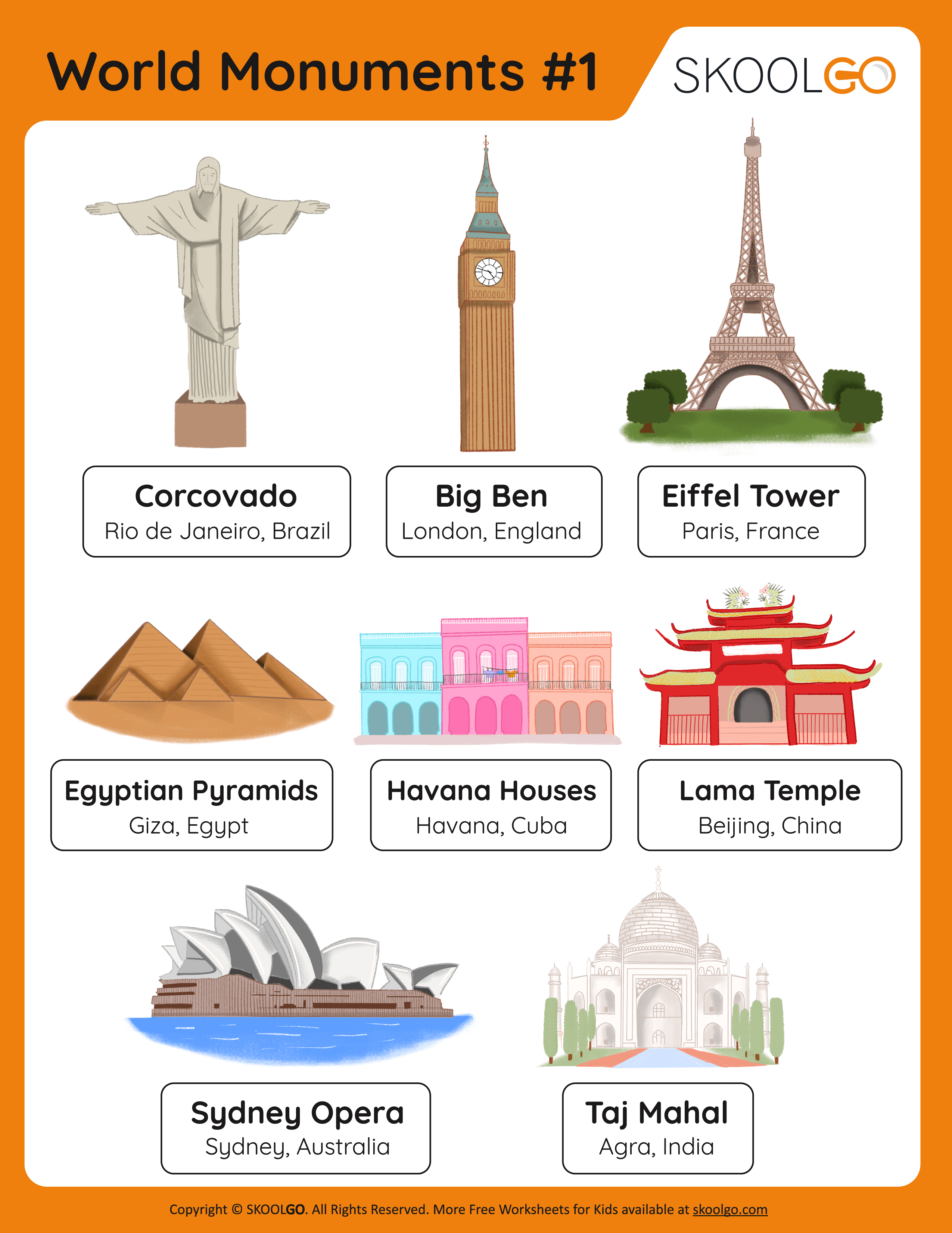 Famous Monuments Around The World Worksheet At Jose Cyr Blog