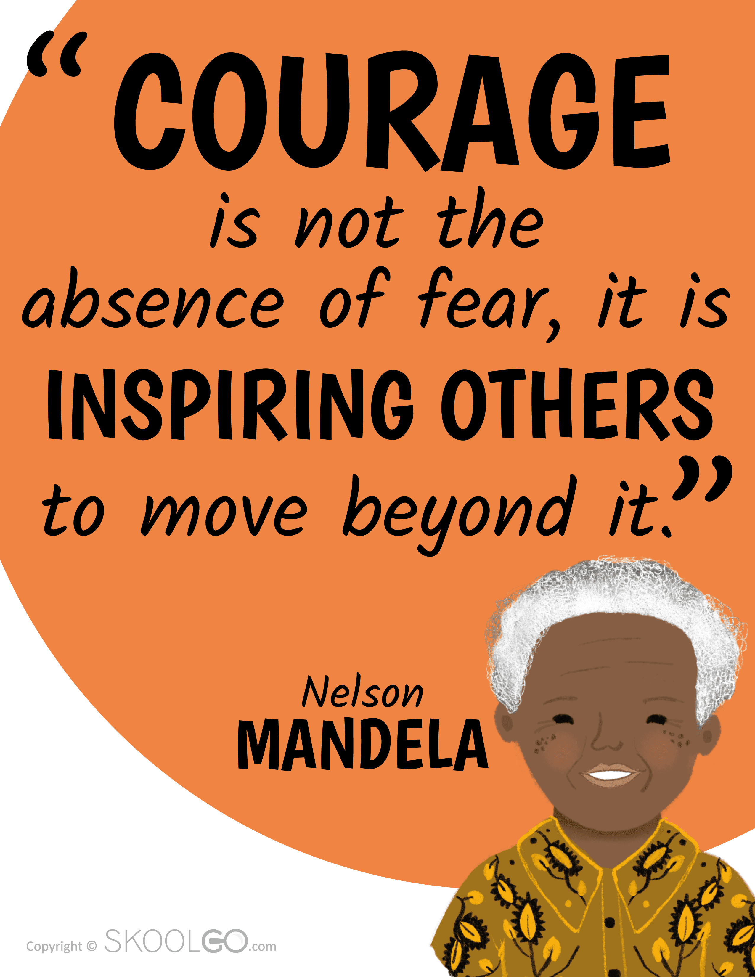 Nelson Mandela Courage Quote Poster Free Printable Nelson Mandela Courage Quote Poster Free Printable