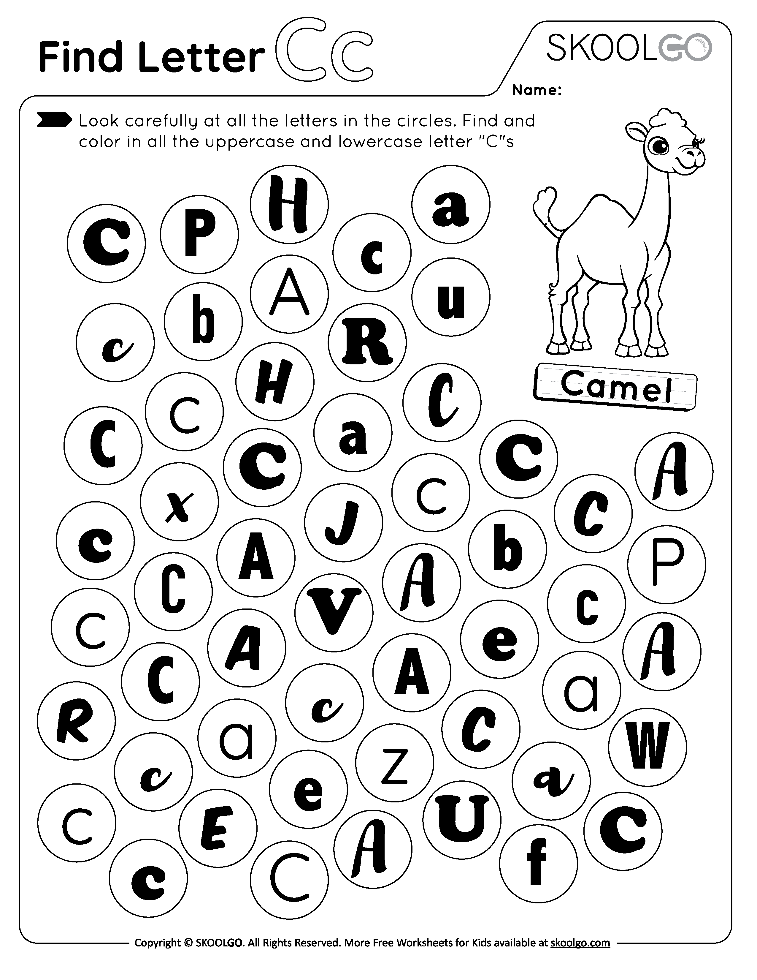 The Letter C Worksheets Free Letter C Worksheets Games4esl