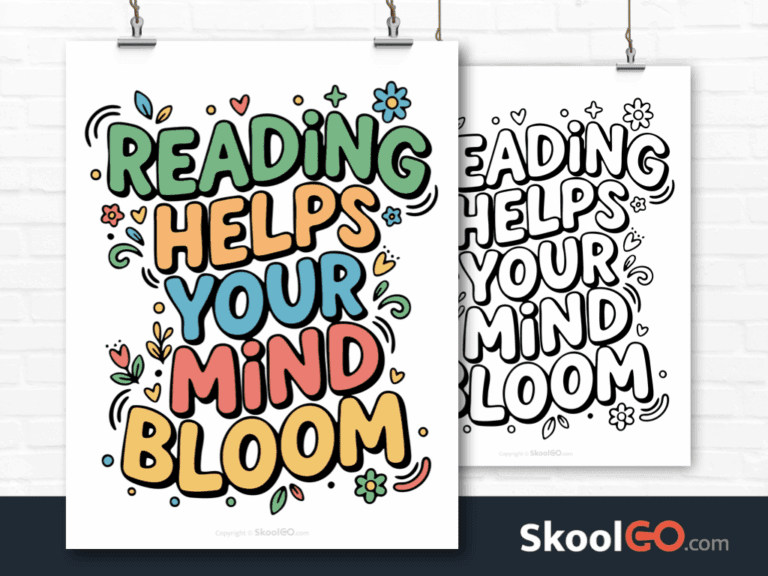 Reading Helps Your Mind Bloom Classroom Poster - SKOOLGO