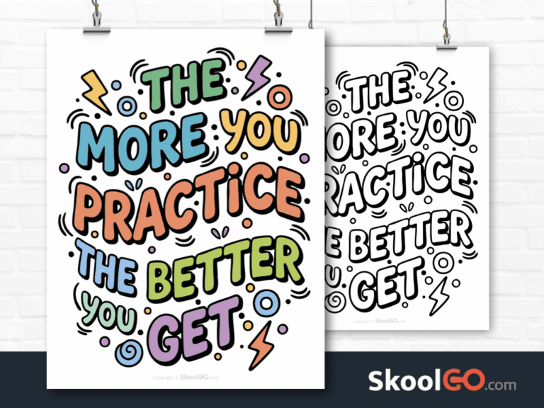You Practice Work The More You Practice the Better You Get Poster - SKOOLGO