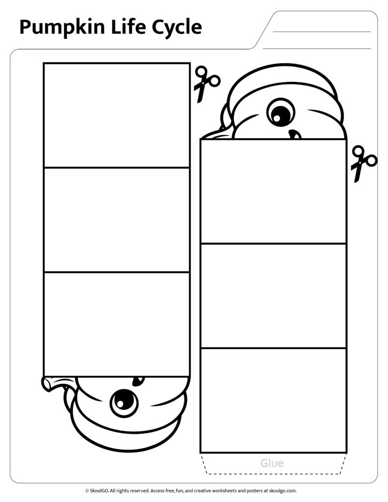 Pumpkin Life Cycle Cut Out Template Pumpkin life cycle cut out pieces for hands on sequencing activity