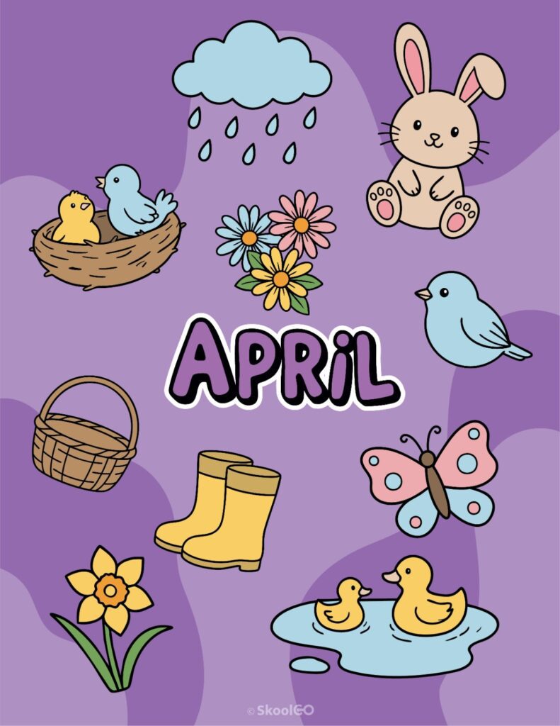 April Journal Planner Bundle Cover April Journal Planner Bundle printable cover page in color