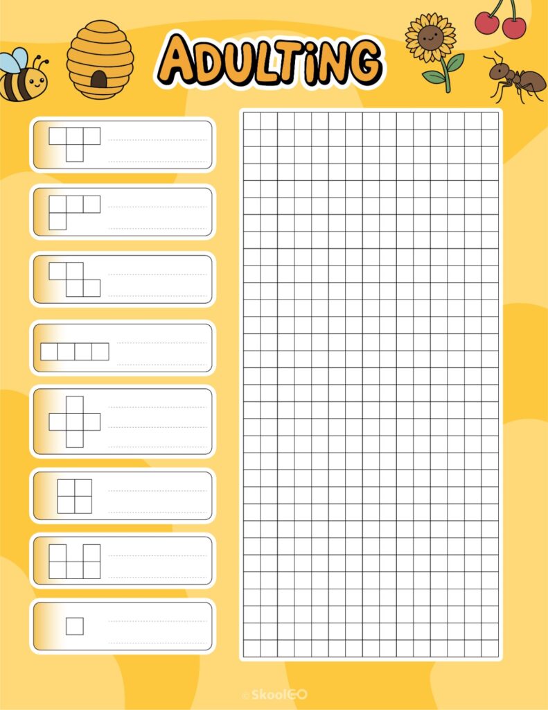 Printable June adulting tracker planner page