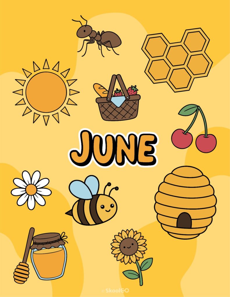 June Journal Planner Bundle Cover June Journal Planner Bundle printable cover page in color