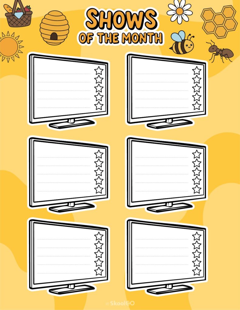 June Shows Page Printable June shows for journaling, planning, and reminders
