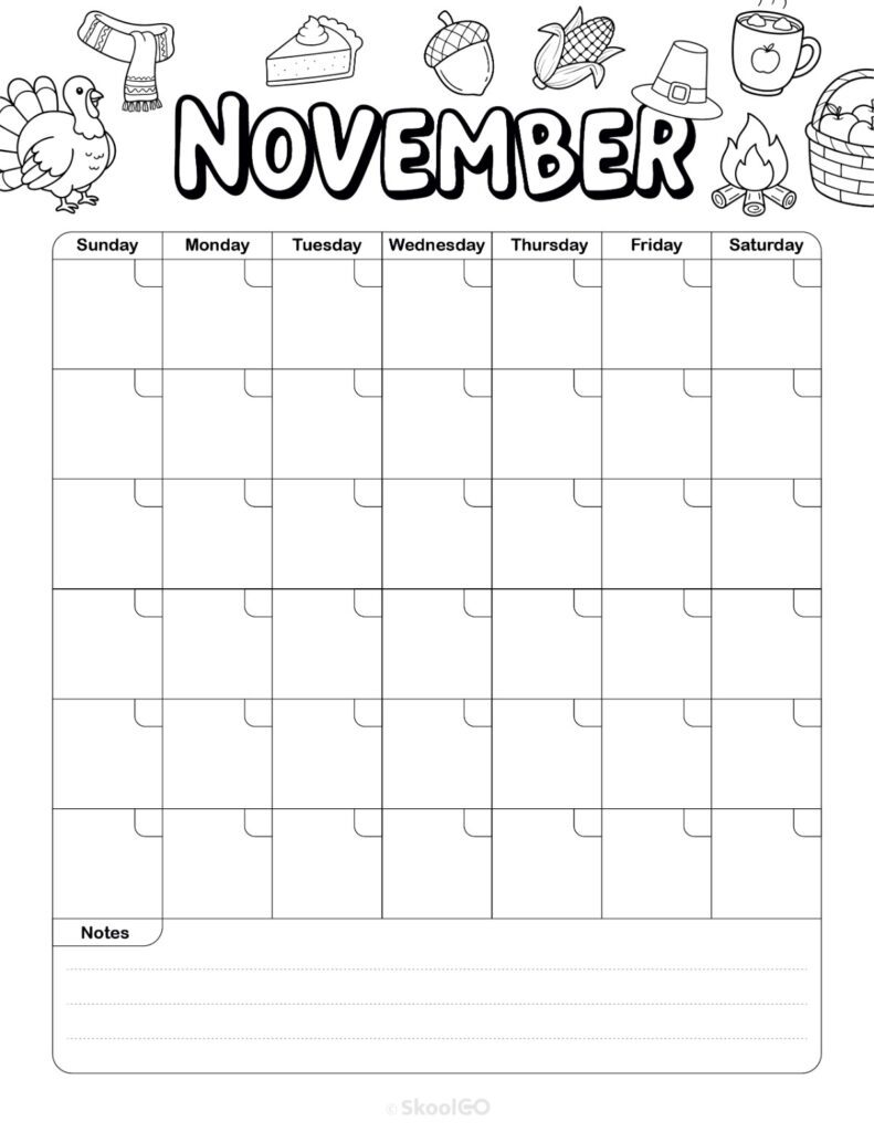 Weekly Journal Planner Layout Black and White Printable weekly journal planning page for November in black and white