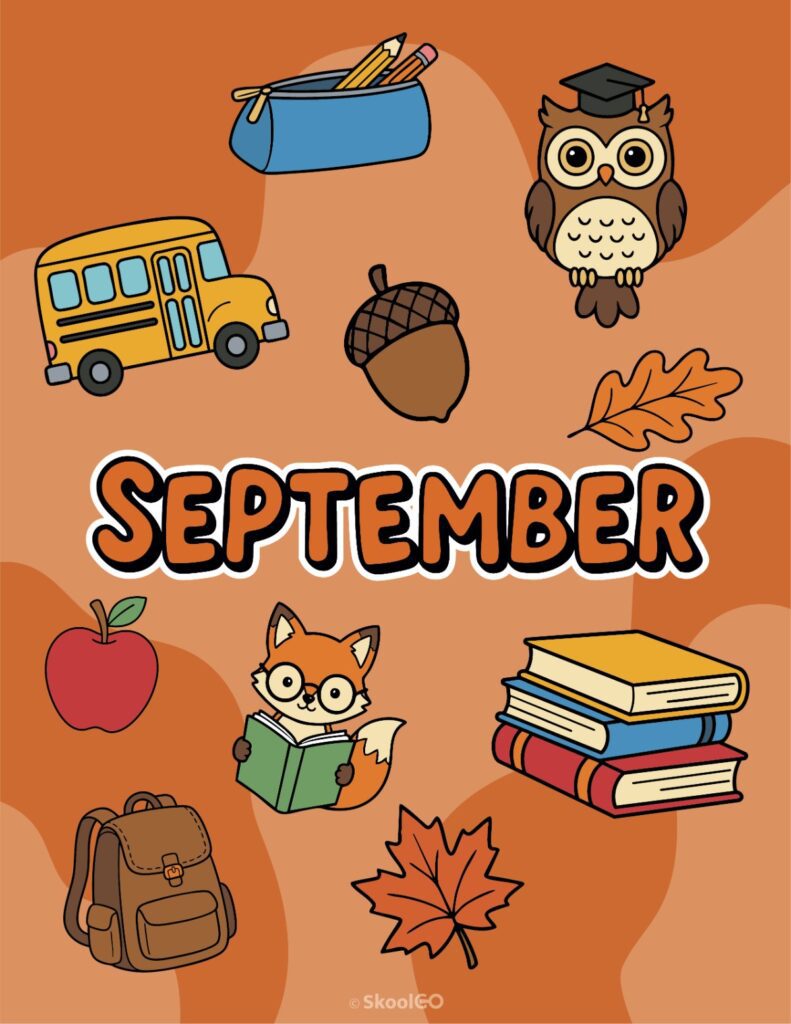 September Journal Planner Bundle Cover September Journal Planner Bundle printable cover page in color