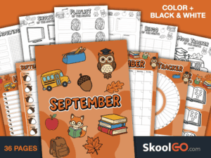 Free Printable September Journal Planner Bundle with calendars, trackers, journals, and planning pages
