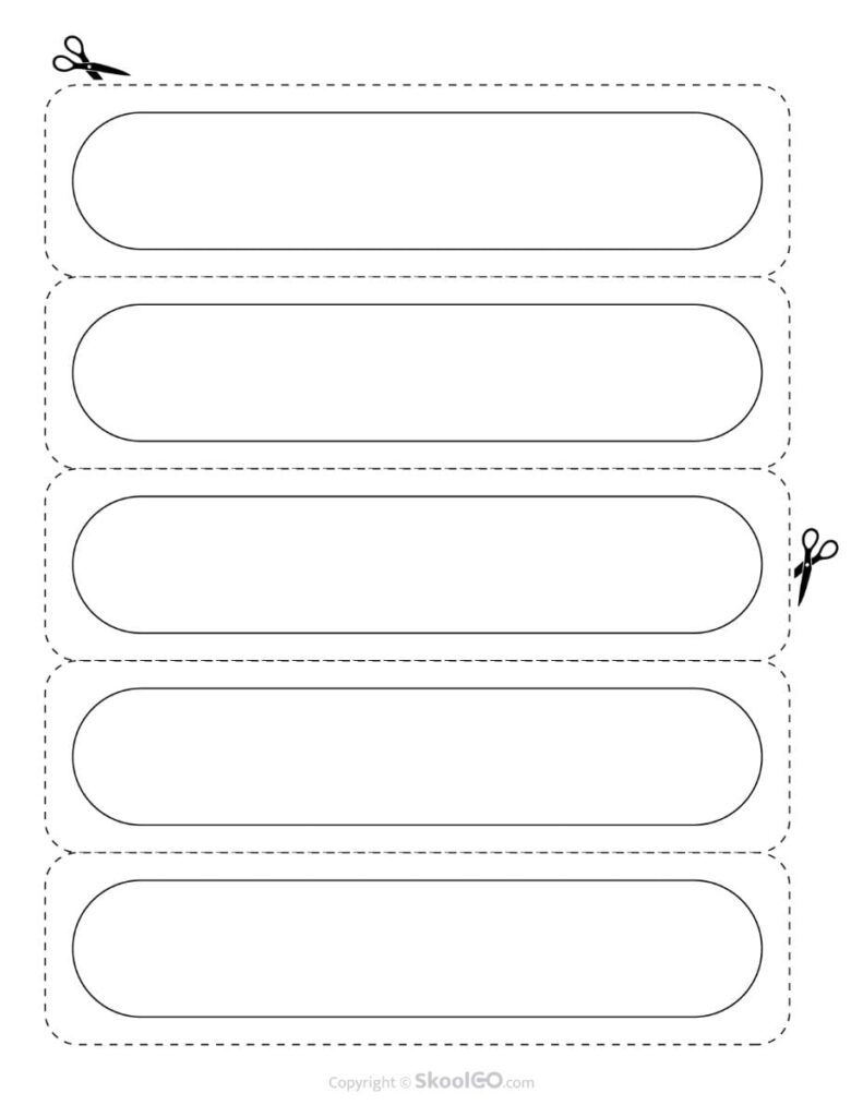 Teacher Toolbox Labels Black and White – Blank Editable Labels Blank black and white printable teacher toolbox labels for creating custom classroom drawer labels.