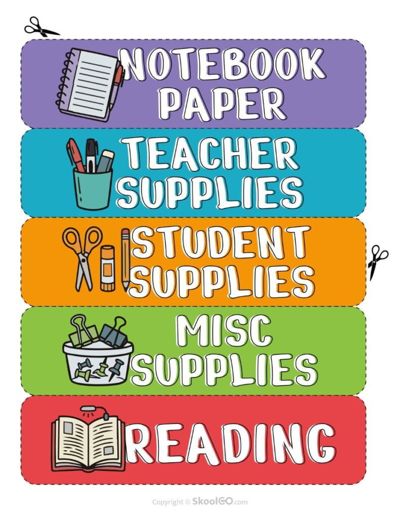 Teacher Toolbox Labels – Reading and Classroom Supplies Teacher toolbox labels for notebook paper, teacher supplies, student supplies, misc supplies, and reading.