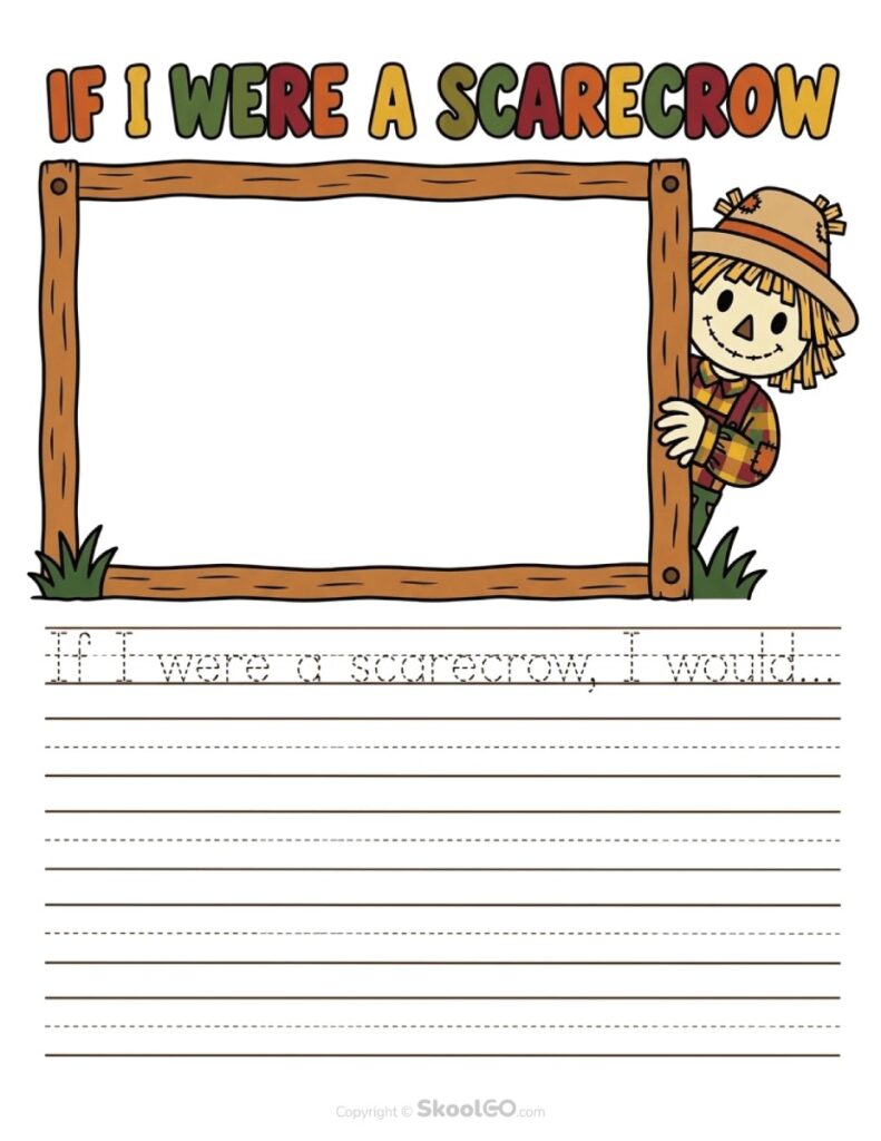 If I Were a Scarecrow Color Writing Worksheet Color version of the If I Were a Scarecrow creative writing worksheet