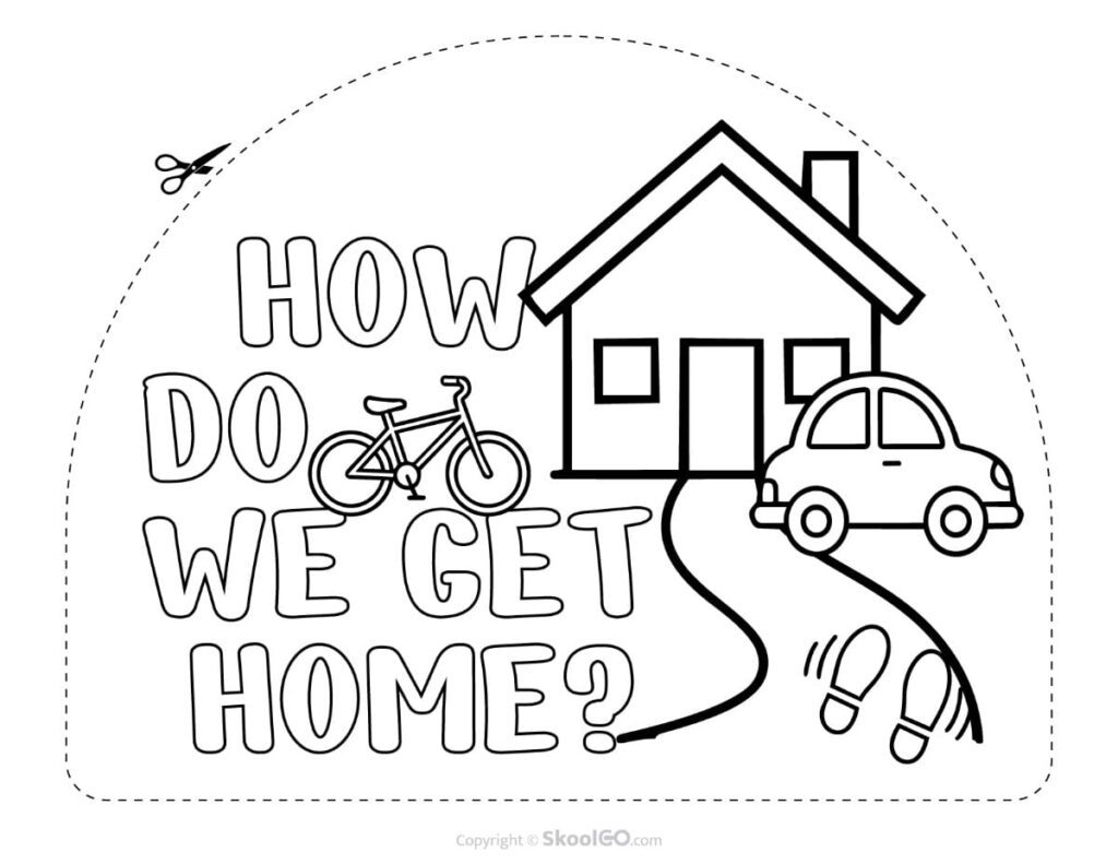 Black and White Classroom Transportation Cards Black and white printable classroom dismissal transportation cards for economical printing.