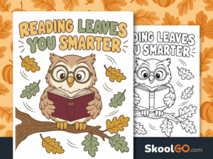 Reading Leaves You Smarter Poster free printable classroom reading poster
