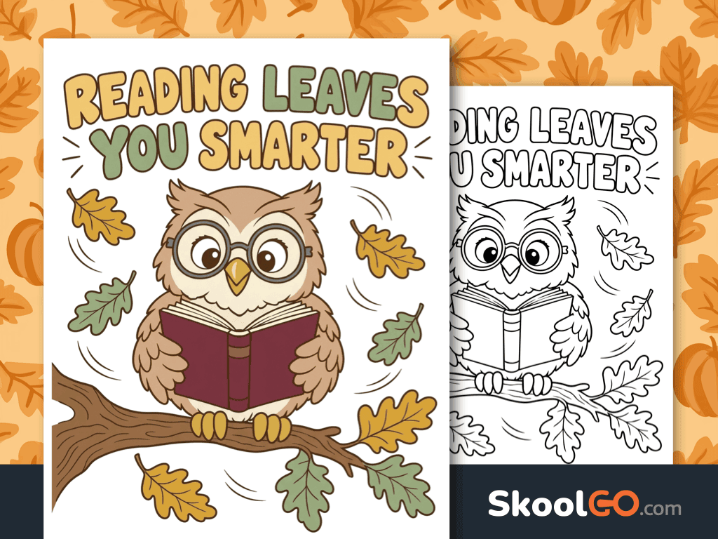 Reading Leaves You Smarter Poster free printable classroom reading poster