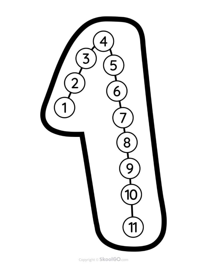 Skip Counting by 1 Poster – Black and White Black and white Skip Counting by 1 printable poster for classroom math activities.